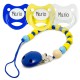 Pack Sujeta Chupetes bolitas Azul
