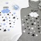 Pack Body gris con estrellas