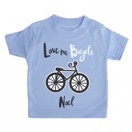 Camiseta Bebé Personalizada I love bicicleta