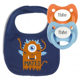 Pack Babero Personalizado Monster Halloween