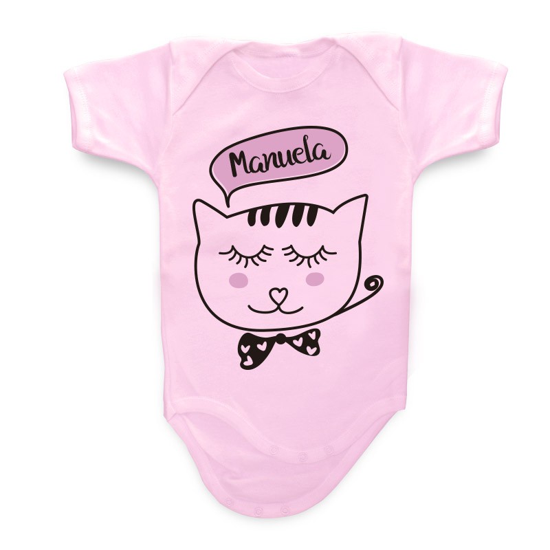Body Para Bebé Diseño Gatito 