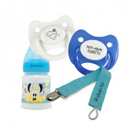 Pack Personalizado Biberón Disney, chupetes y pinza