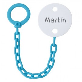 Sujeta Chupetes Personalizado Azul
