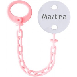 Sujeta Chupetes Personalizados Rosa
